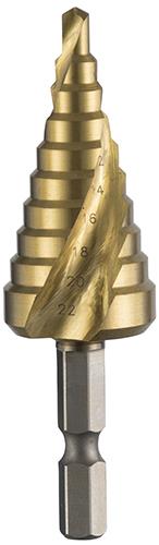 ムラテックKDS 4-22mm ステップドリル(1/4'六角軸・HSS) SD-4MT