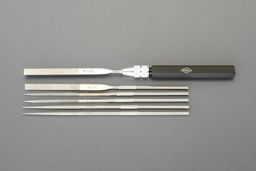 ESCO(エスコ) 180mm/#140/#400 ダイヤモンドヤスリ(3種・6本組) EA826NA-14