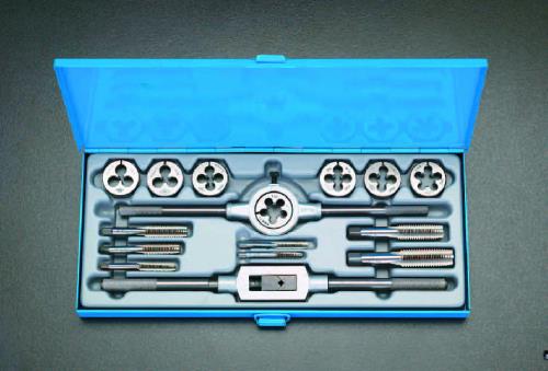 ESCO(エスコ) 1/4-3/4' タップダイスセット(BSW) EA829M-11