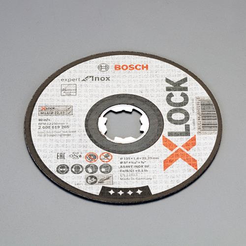 ボッシュ 125x1.6mm 切断砥石(1枚/ステンレス用/X-LOCK用) 2608619265