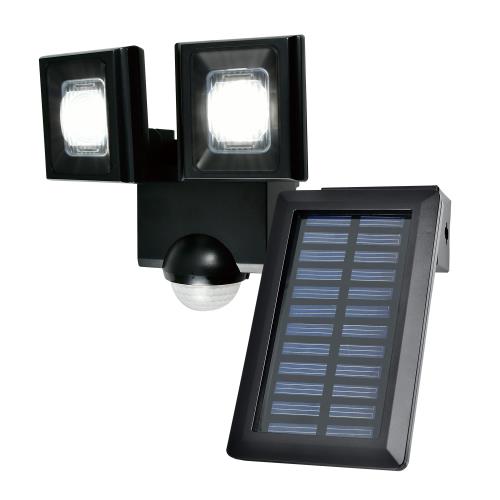 朝日電器(ELPA) 2灯 LEDセンサーライト(ソーラー充電式) ESL-N112SL