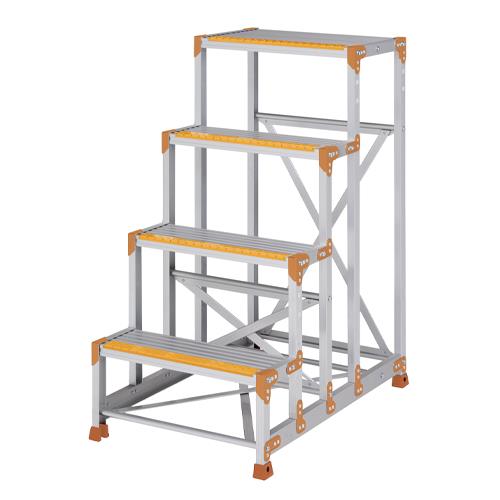 ピカコーポレイション(PiCa) 600x400mm/1.2m/4段 作業台(蹴り止め付) EA903PA-73