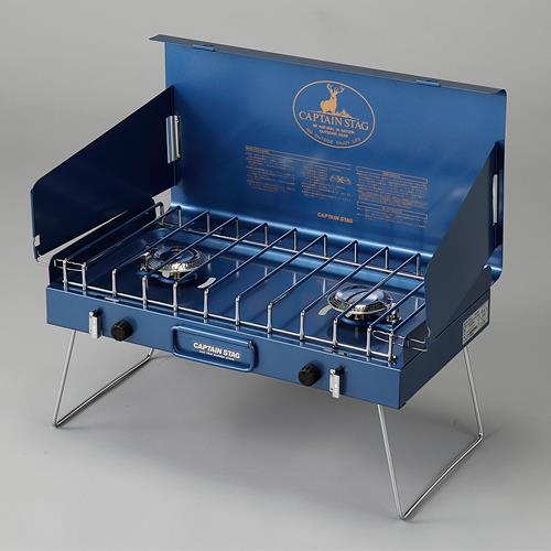 キャプテンスタッグ 640x330x490mm 2バーナー(カートリッジ式) M-8249