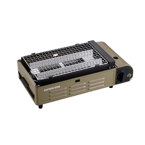 キャプテンスタッグ 398x221x130mm カセットコンロ(アミ焼) UF-0027