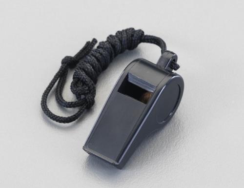 トーヨーセフティー 60mm/13g ホイッスル(黒/プラスティック製) EA916XK-17