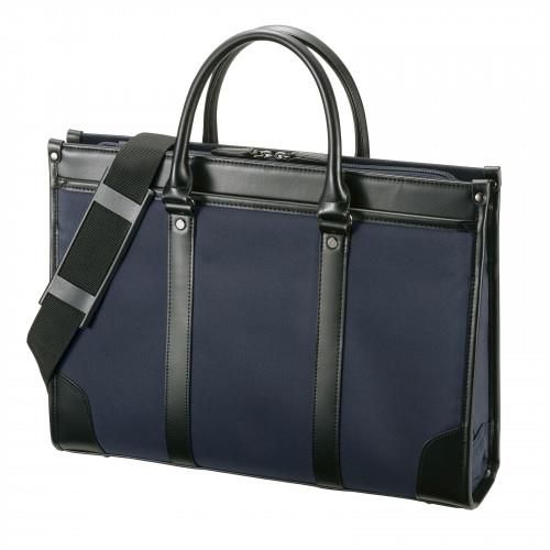 サンワサプライ 400x105x295mm ビジネスバッグ(ネイビー) BAG-C41NV