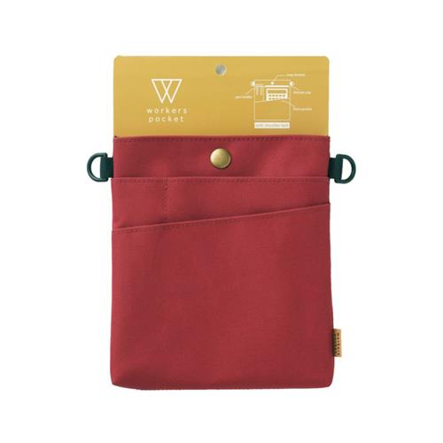 ナカバヤシ 160x180x 20mm マルチポーチ(レッド) ME-001-R