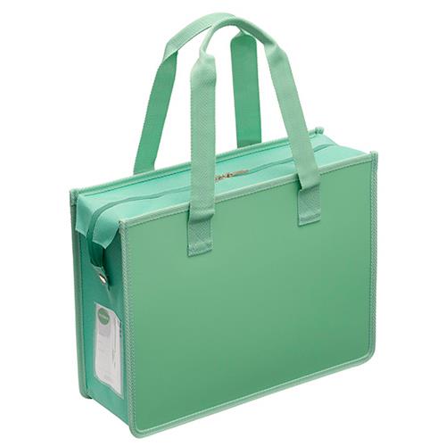 サクラクレパス 275x355x110mm オフィス用トートバッグ(グリーングレイ) UNT-A4JC#46