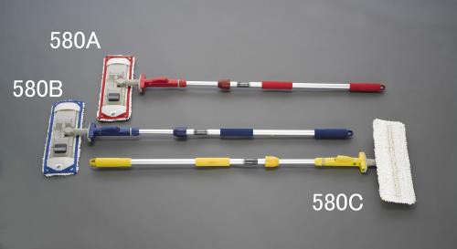 テラモト 1110-1800mm 伸縮ダスターモップ(赤) EA928AB-580A