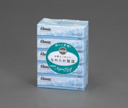 日本製紙クレシア(CRECiA) ティッシュペーパー(アクアヴェール/5箱) 40377