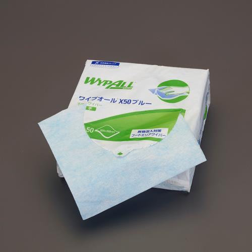 日本製紙クレシア(CRECiA) 325x350mm 工業用ワイパー(50枚/ブルー) 60650