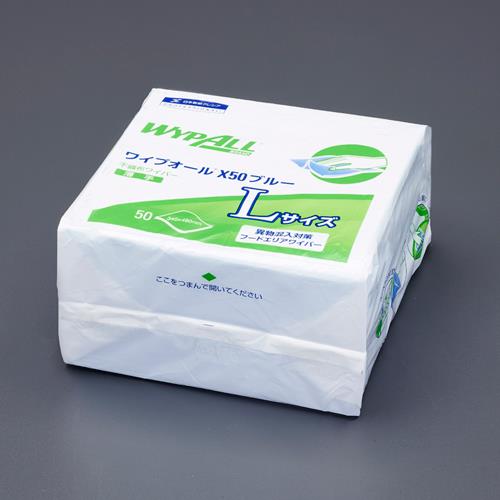 日本製紙クレシア(CRECiA) 340x490mm 工業用ワイパー(18パック/ブルー) 60654