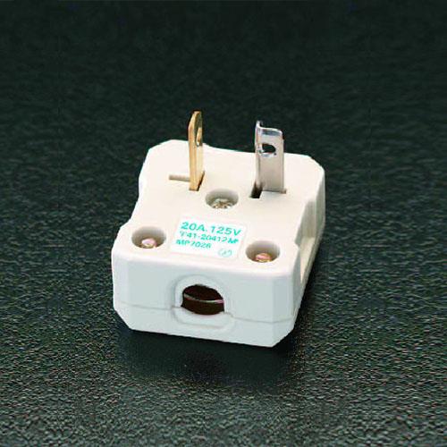 明工社 AC125V/20A L型プラグ(丸型ケーブル用) MP7026