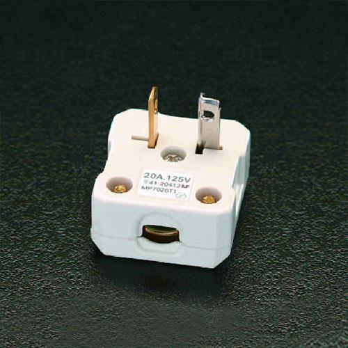 明工社 AC125V/20A L型プラグ(平型ケーブル用) MP7026T1