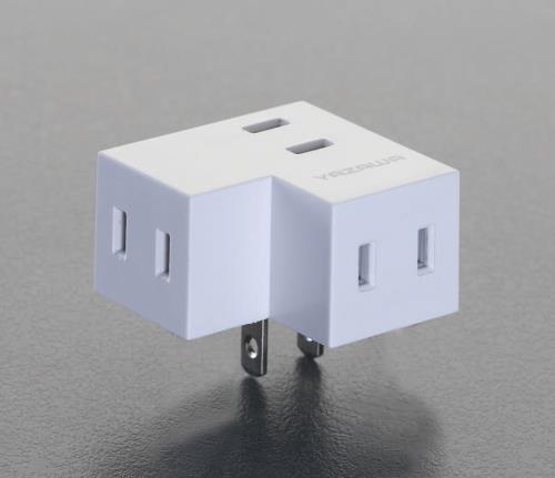 ヤザワコーポレーション AC125V/15A L型三口タップ Y02FSU300WH