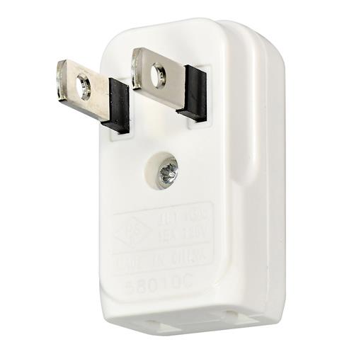 朝日電器(ELPA) AC125V/15A プラグアダプター(たて型) A-372B(W)