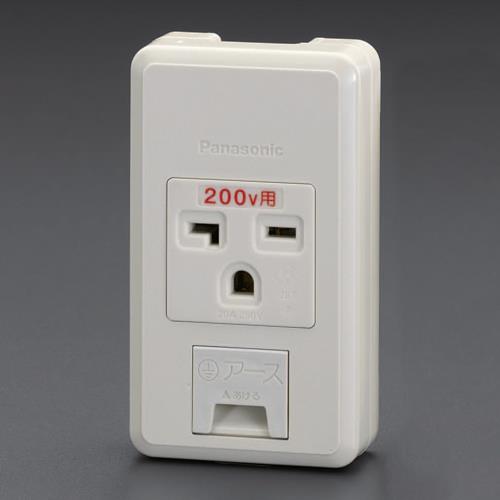 パナソニック(Panasonic) 250V/20A 角型コンセント(1口・アース付) WKS296