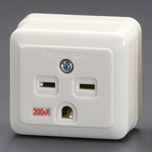 パナソニック(Panasonic) 250V/15A 角型コンセント(1口/接地付) WK3012