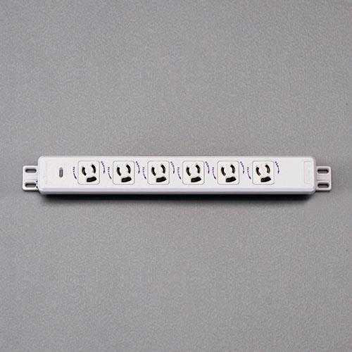 明工社 125V/15A 機器用抜け止め接地コンセント(6個口) MR86960-N