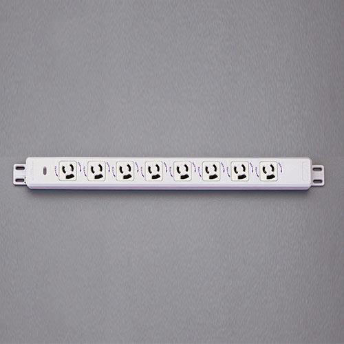 明工社 125V/15A 機器用抜け止め接地コンセント(8個口) MR86980-N