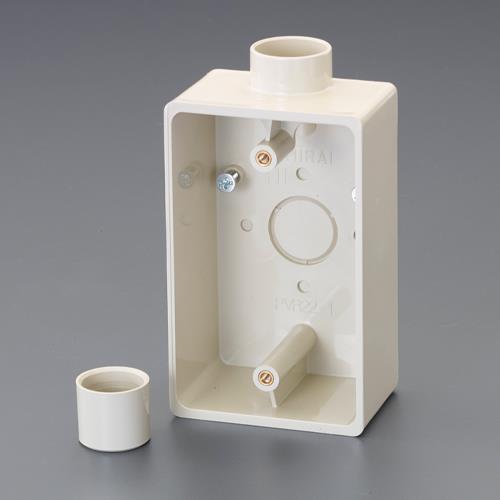 未来工業 φ22mm 露出ボックス(VE管用/1方向)ベージュ PVR22-1J