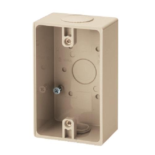 未来工業 φ22mm 露出ボックス(VE管用/1方向)ベージュ PVR-BKYJ