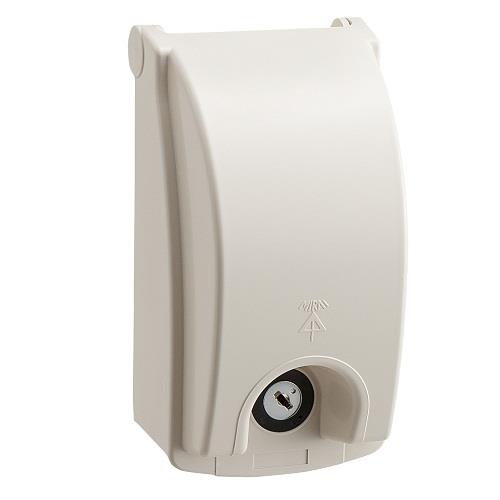 未来工業 91x167mm コンセント保護カバー(鍵付) WBK-1KM