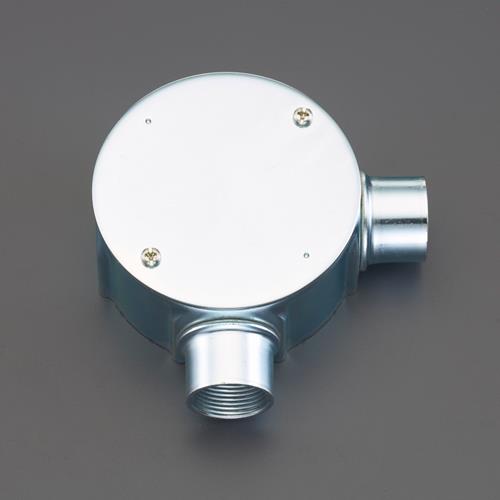 パナソニック(Panasonic) C19 丸形露出ボックス(直角2方出/薄鋼用) DF29191K