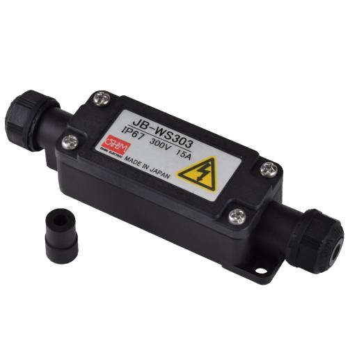 ESCO(エスコ) 3極(300V/15A) 端子台付中継ボックス(黒) EA940CX-3BA