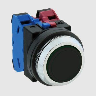 IDEC(アイデック) 2a/30mm 押しボタンスイッチ(平型/黒) ABN120B