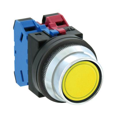 IDEC(アイデック) 1a-1b/30mm 押しボタンスイッチ(突型フルガード/黄) ABN2F11Y