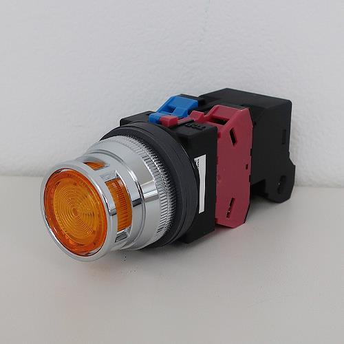 IDEC(アイデック) AC200V 押しボタンスイッチ(LED照光フルガード/黄) ALFN22611DNY