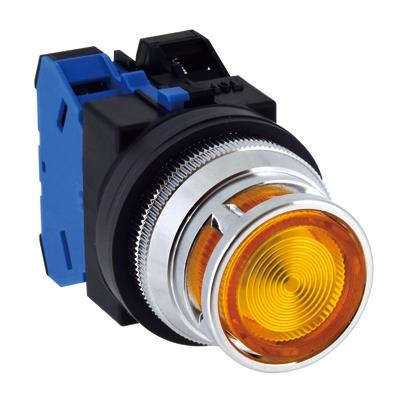 IDEC(アイデック) AC/DC24V 押しボタンスイッチ(LED照光フルガード/橙) ALFN22211DNA