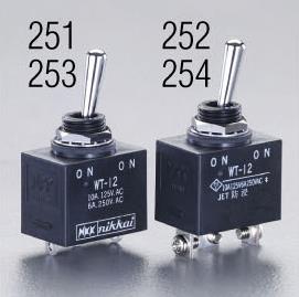 NKKスイッチズ 125V/10A 単極双投/トグルスイッチ(防水型) WT-12AS