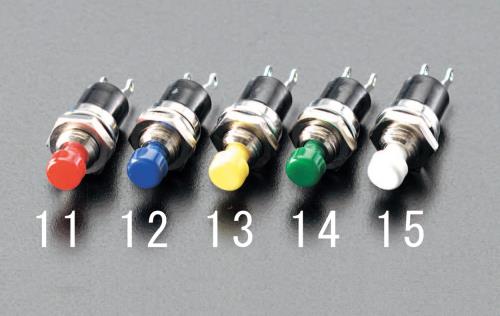 ESCO(エスコ) 125V/500mA プッシュスイッチ(赤) EA940DJ-11