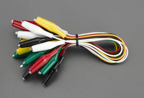 テイシン電機 560mm/0.3mm2 テストリード(両端クリップ/10本) TLA-2