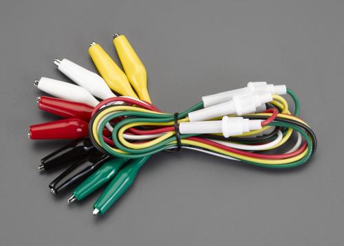 テイシン電機 1000mm テストリード(両端クリップ/ヒューズホルダー/5本) TLA-90