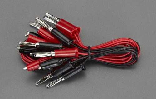 テイシン電機 500mm/0.1mm2テストリード(バナナプラグクリップ/10本 TLA-118