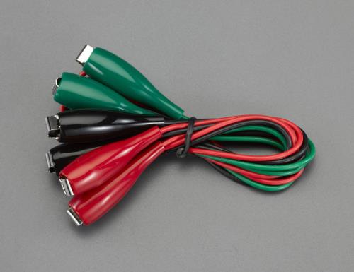 テイシン電機 1000mm/5A テストリード(両端バッテリークリップ) TLA-70