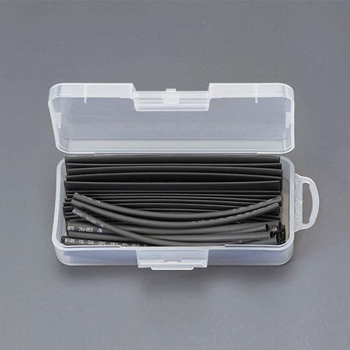 ESCO(エスコ) 熱収縮チューブセット(黒/25ピース) EA944BF-25