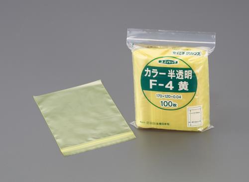 生産日本社(セイニチ) 85x120mm ポリ袋(チャック付/黄/200枚) D-4