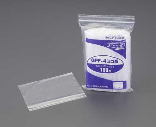 生産日本社(セイニチ) 140x100mm ポリ袋(チャック付/100枚) GP E-4