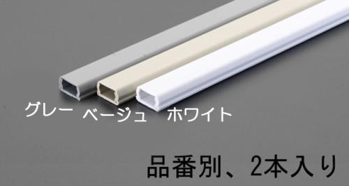 ESCO(エスコ) 16mmx1.0m モール(プラスチック製/白/2本) EA947HM-111