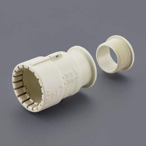 未来工業 φ16mm フレキ管用コネクター(省スペース型/ベージュ) MFSK-16BG