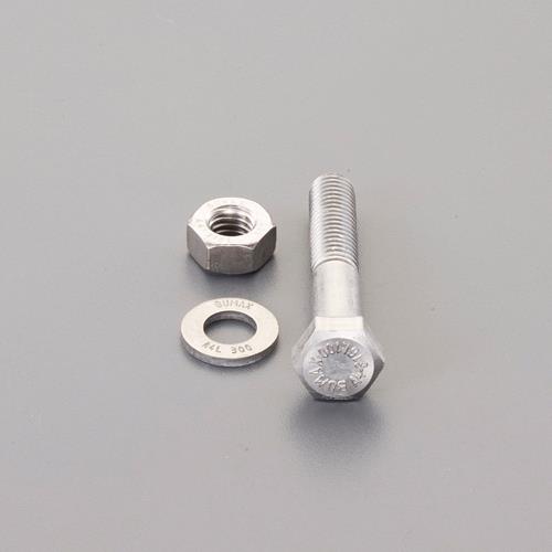 ESCO(エスコ) M10x 55mm強力六角ボルト(SUS/ナットワッシャ付半ネジ EA949DW-1003