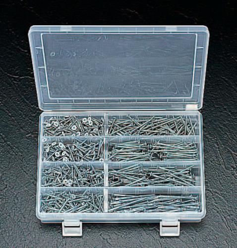 ESCO(エスコ) 3.5x22-3.8x65mm 軽天用ビスセット/ユニクロメッキ EA949EC