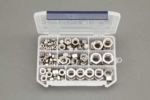 ESCO(エスコ) M6-M20 六角ナットセット(ステンレス製) EA949LS-18
