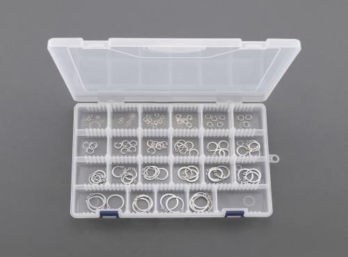 ESCO(エスコ) 3.2-25mm 軸用スナップリングセット(ステンレス) EA949PA-4