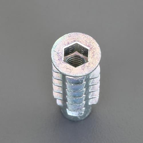 ESCO(エスコ) M 6x25mm 鬼目ナット(R)(Dタイプ/三価ホワイト/4個) EA949ST-65