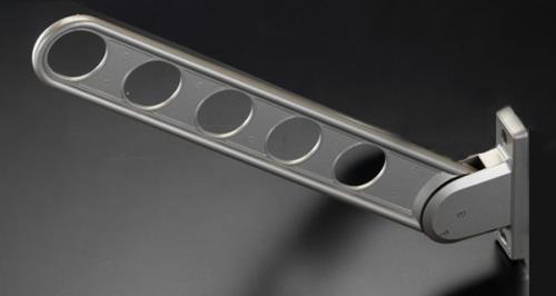 川口技研 550x160mm 窓壁用物干し(アルミ製/ブロンズ) HK-55-LB